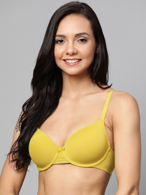 

Marks & Spencer Mustard Yellow Solid Underwired Lightly Padded T-Shirt Bra T332252