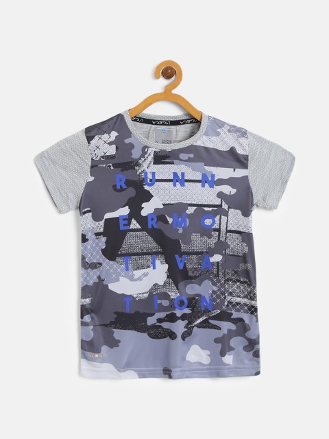 

Sweet Dreams Boys Grey & Black Camouflage Print Round Neck T-shirt