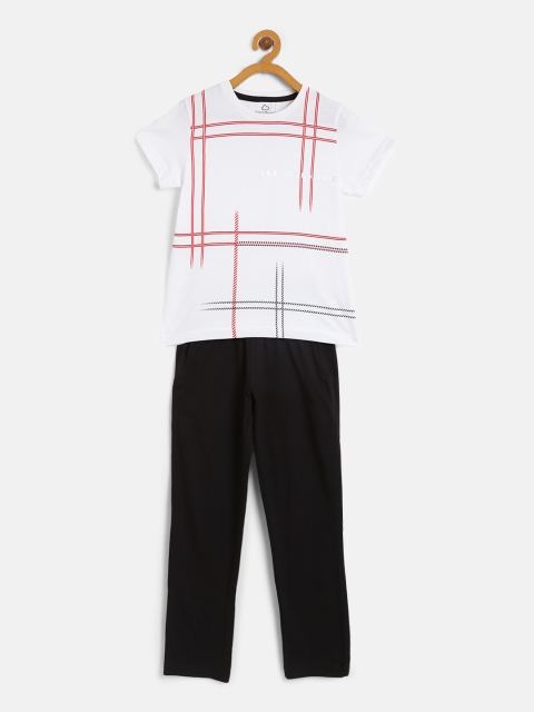 

Sweet Dreams Boys White & Black Checked Night Suit