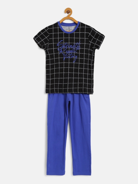 

Sweet Dreams Boys Black & Blue Checked Night suit