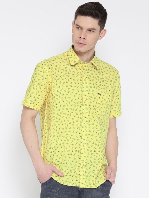 

Arrow Sport Yellow Printed Casual Shirt