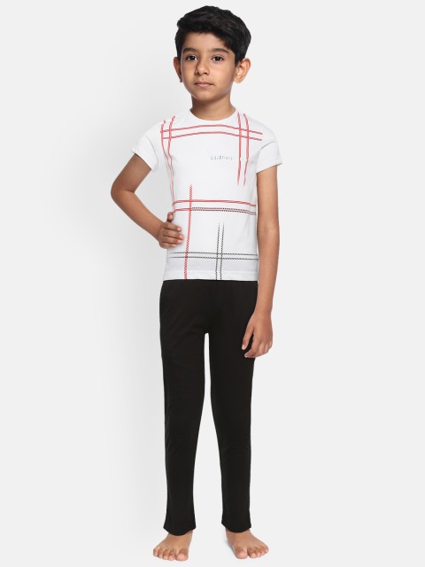 

Sweet Dreams Boys White & Black Checked Night Suit