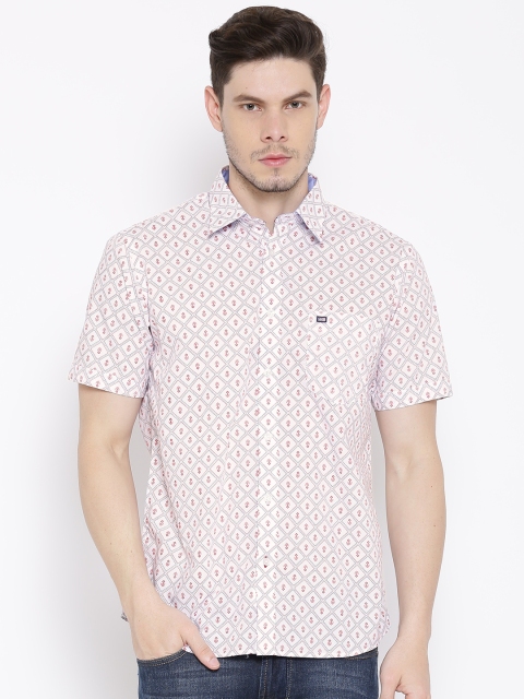 

Arrow Sport White & Red Printed Casual Shirt