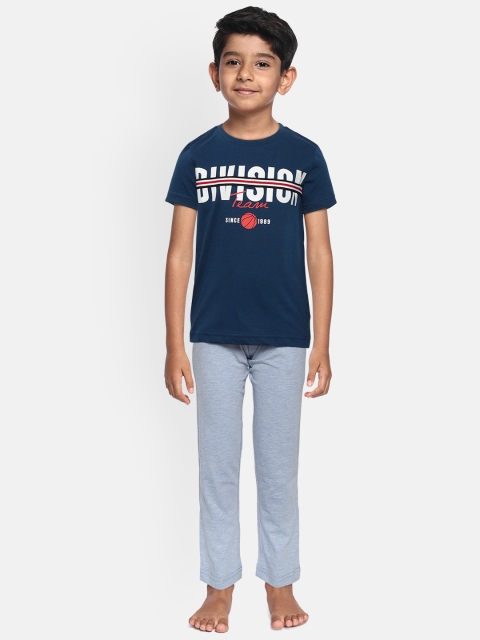 

Sweet Dreams Boys Navy Blue Printed Night Suit