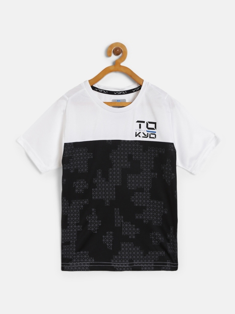 

Sweet Dreams Boys Black & White Printed Round Neck T-shirt