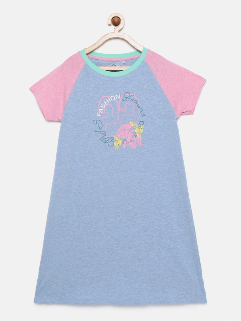 

Sweet Dreams Blue Printed Nightdress