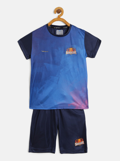 

Sweet Dreams Boys Blue Printed T-shirt with Shorts