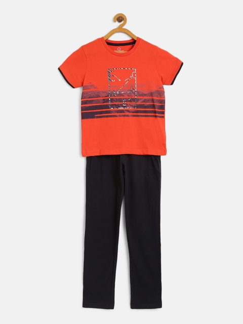 

Sweet Dreams Boys Red & Black Printed Night suit