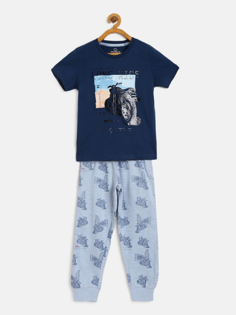 

Sweet Dreams Boys Navy Blue Biker Print Night Suit