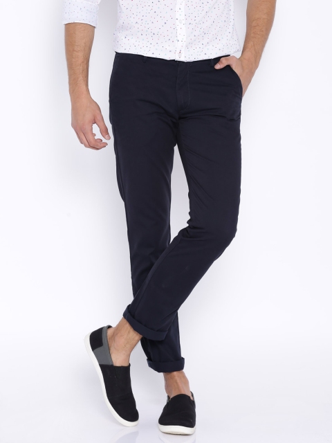 

Arrow Sport Navy Chrysler Fit Chino Trousers, Navy blue