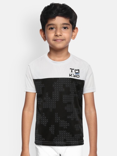 

Sweet Dreams Boys Black & White Printed Round Neck T-shirt