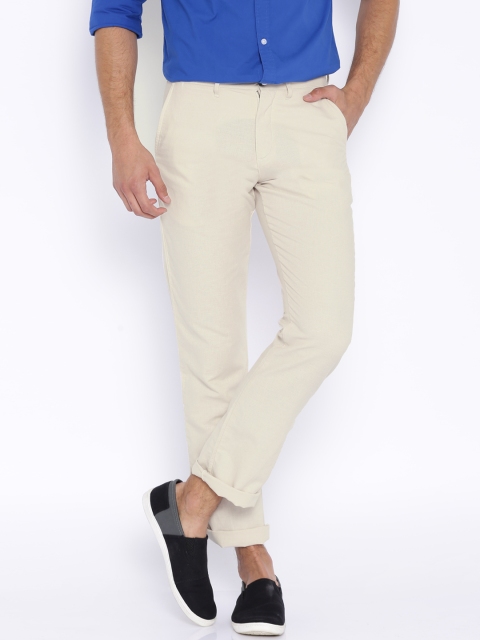 

Arrow Sport Beige Leisure Slim Linen Chino Trousers