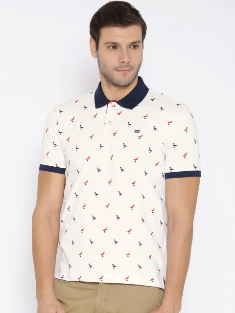 

Arrow Sport White Printed Polo T-shirt