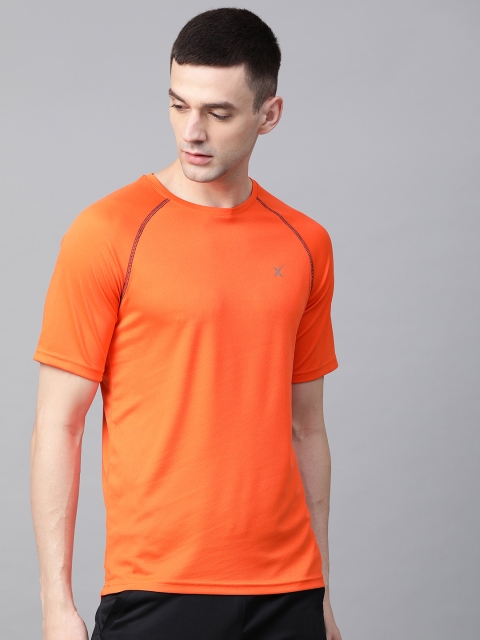 

Hrx By Hrithik Roshan Men Orange Solid Rapid-Dry Running T-shirt