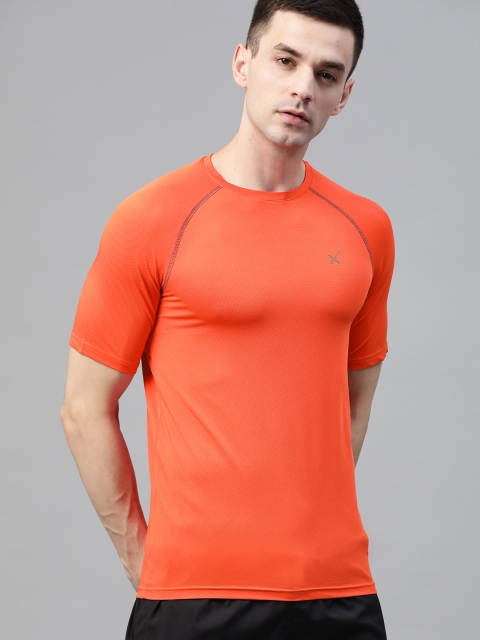 

Hrx By Hrithik Roshan Men Orange Solid Rapid-Dry Running T-shirt