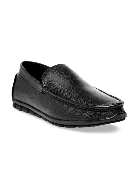 

Teakwood Leathers Men Black Solid Formal Loafers