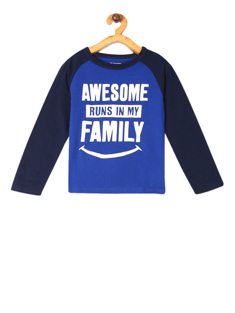 

The Childrens Place Boys Blue Printed Round Neck T-shirt