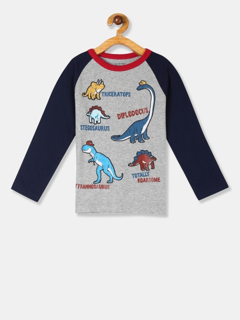 

The Childrens Place Boys Grey Printed Round Neck T-shirt