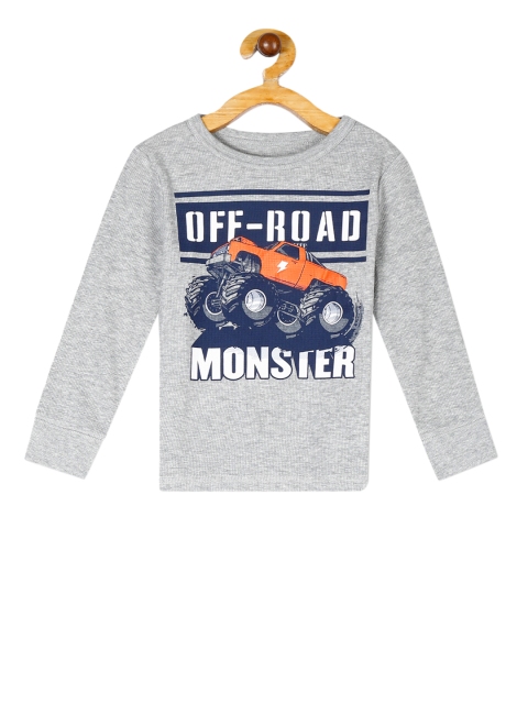 

The Childrens Place Boys Grey Printed Round Neck T-shirt