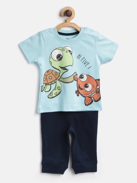 

YK Disney Boys Blue Squirt & Nemo Print T-shirt with Joggers