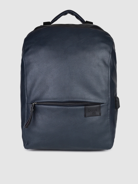 

Baggit Men Navy Blue Solid Backpack
