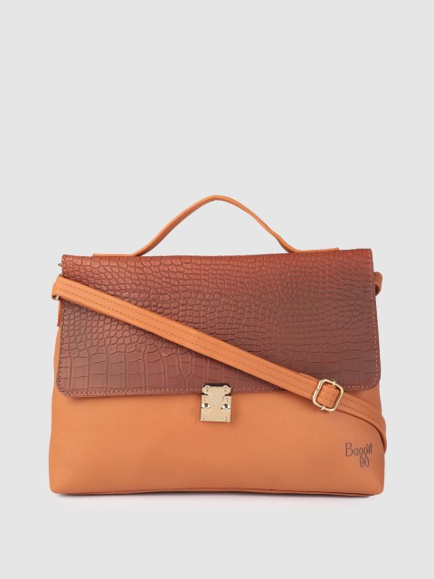 

Baggit Tan Brown Textured Satchel