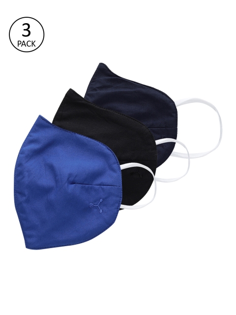

Ether Unisex Multicoloured Pack of 3 Reusable 3-Layer Outdoor Masks, Multi