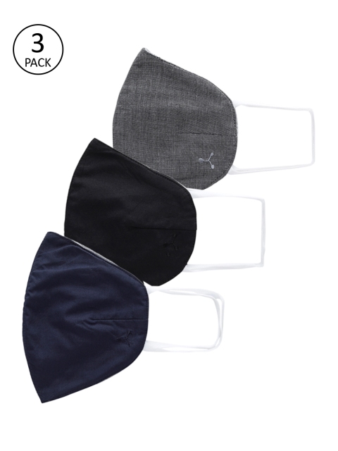 

Ether Unisex Multicoloured Pack of 3 Reusable 3-Layered Outdoor Masks, Multi