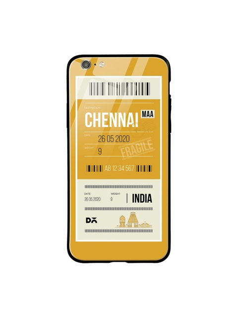 

DailyObjects Yellow & White Chennai City Tag iPhone 6 Glass Case Cover