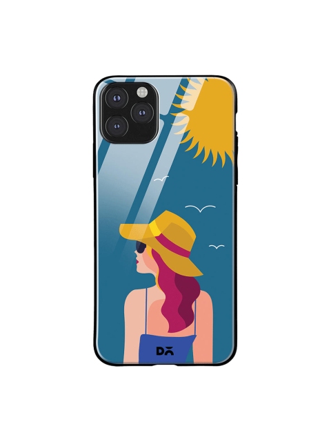 

DailyObjects Teal Blue & Beige Sun Tan iPhone 11 Pro Glass Case Cover