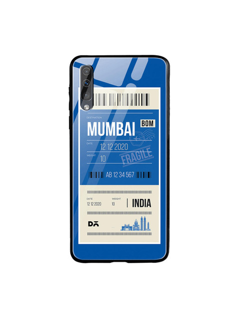 

DailyObjects Blue & White Mumbai City Tag Samsung Galaxy A50S Glass Case Cover
