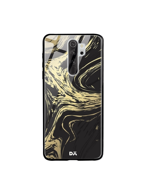 

DailyObjects Black & Gold-Toned Marble Art Xiaomi Redmi Note 8 Pro Glass Case Cover