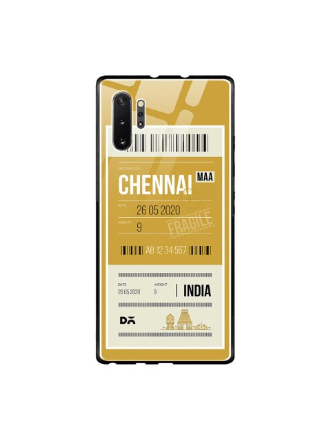

DailyObjects Yellow & Off-White Samsung Galaxy Note 10 Plus Glass Case Cover