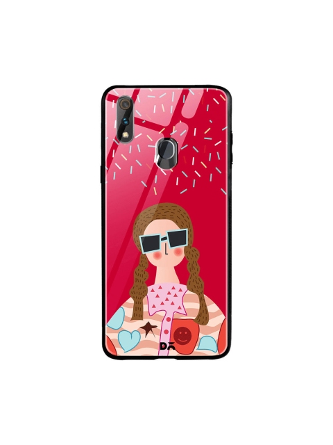 

DailyObjects Red & Beige Oppo Realme 3 Pro Glass Case Cover