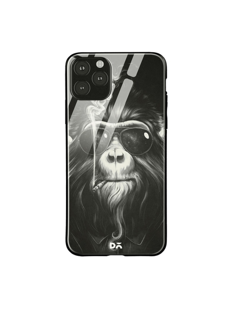 

DailyObjects Black & White Smoke Em iPhone 11 Pro Max Glass Case Cover