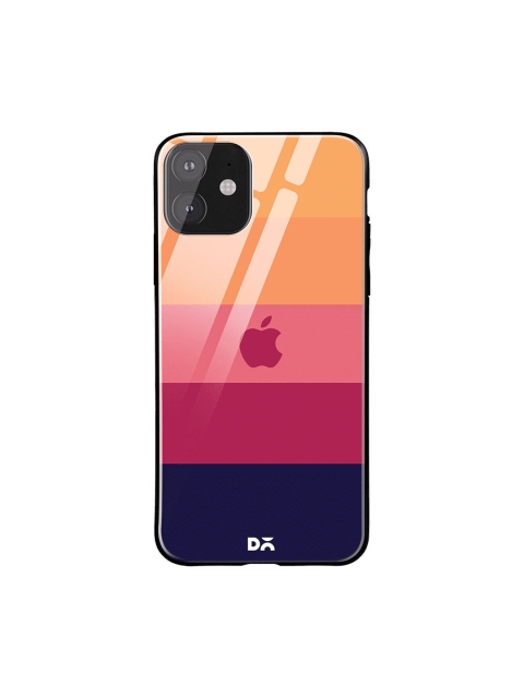 

DailyObjects Unisex Navy Blue & Pink Printed Coral Quin iPhone 11 Glass Mobile Cover