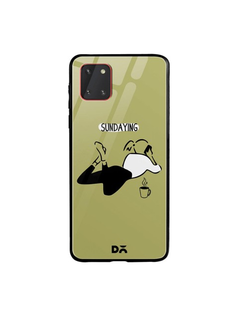

DailyObjects Green & Black Sundaying Samsung Galaxy Note 10 Lite Glass Case Cover