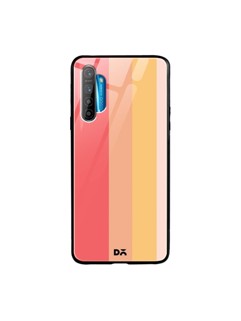

DailyObjects Peach-Coloured & Yellow Vertical Oppo Realme XT Glass Case Cover