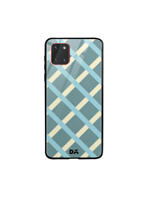 

DailyObjects Sea-Green & Yellow Diagonal Checks Samsung Galaxy Note 10 Lite Glass Case Cover