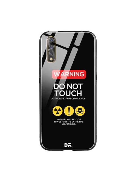 

DailyObjects Unisex Black & Red Do Not Touch Vivo Z1X Glass Case Cover