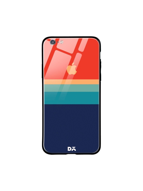 

DailyObjects Unisex Blue & Red Colourblocked iPhone 6 Glass Mobile Cover