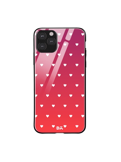 

DailyObjects Red & White Berry Hearts iPhone 11 Pro Glass Mobile Case Cover