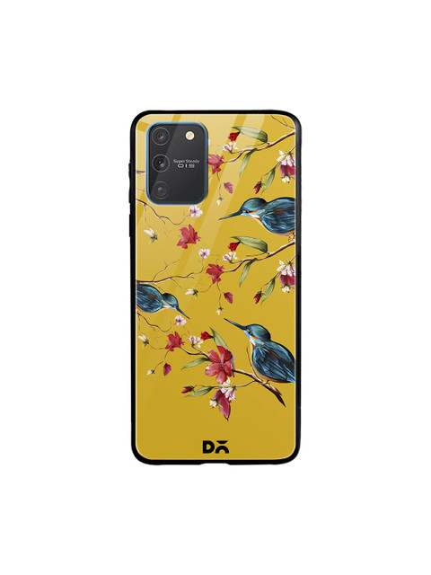

DailyObjects Yellow & Red Melody Birds Samsung Galaxy S10 Lite Glass Case Cover
