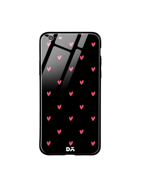 

DailyObjects Black & Pink Bundle Heart iPhone 6S Glass Case Cover