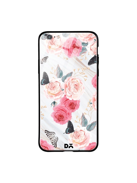 

DailyObjects Pink & White iPhone 6S Glass Mobile Case Cover