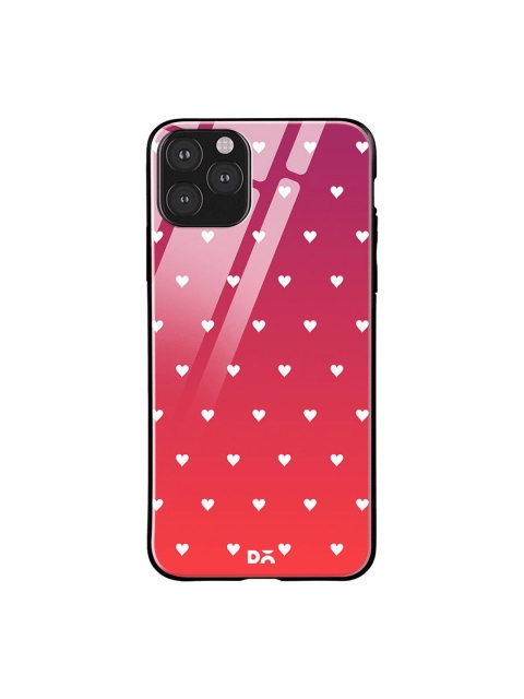 

DailyObjects Pink & White Berry Heart iPhone 11 Pro Max Glass Case Cover