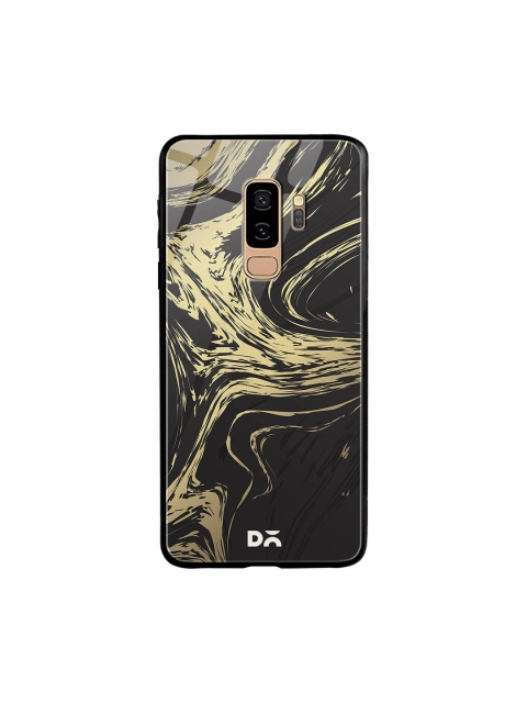 

DailyObjects Black & Gold-Toned Marble Art Samsung Galaxy S9 Plus Glass Case Cover