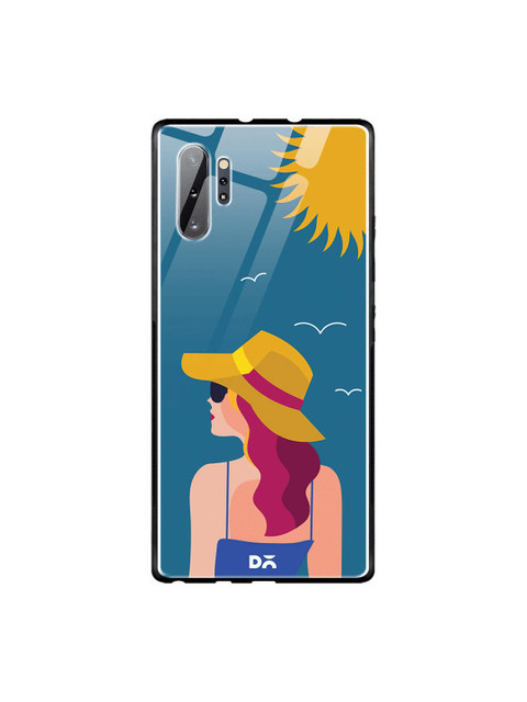 

DailyObjects Teal Blue & Yellow Printed Sun Tan Samsung Galaxy Note 10 Plus Glass Mobile Cover