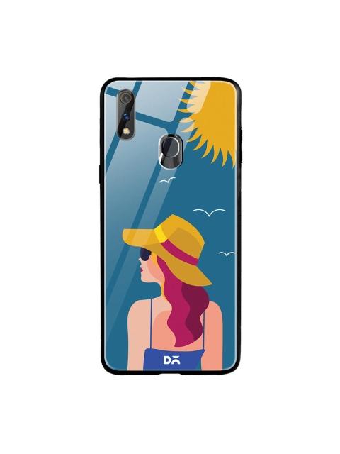 

DailyObjects Teal Blue & Beige Sun Tan Oppo Realme 3 Pro Glass Case Cover