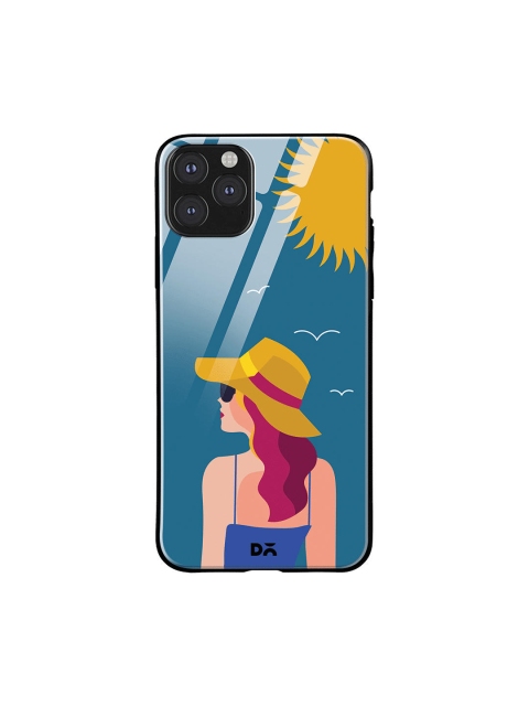 

DailyObjects Teal Blue & Beige Sun Tan iPhone 11 Pro Max Glass Case Cover